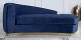 The Shell Curved Chaise Lounge Navy Blue/Gold