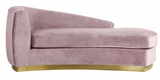 The Shell Curved Chaise Lounge Pink/Gold