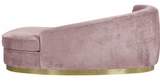 The Shell Curved Chaise Lounge Pink/Gold