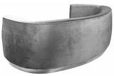 The Shell Curved Sofa Grey/Silver