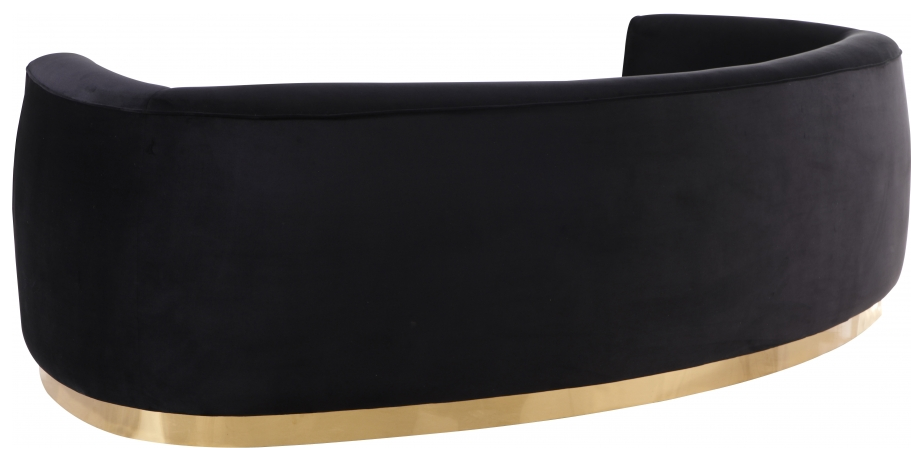 The Shell Curved Sofa Black/Gold – Interior Motives by Will Smith LLC