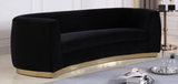 The Shell Curved Sofa Black/Gold