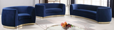 The Shell Curved Sofa Navy Blue/Gold