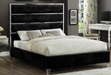 Tier Upholstered Modern Bed Grey