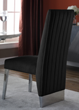 Valor Dining Chair S/2 Black/Chrome