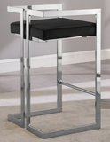S/2 Givenchy Modern Counter Stool Black/Chrome