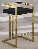 S/2 Givency Modern Counter Stool Black/Gold