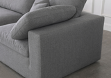 Modern Cloud Modular Linen Sofa 3pcs Grey