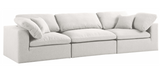 Modern Cloud Modular Linen Sofa 3pcs Cream