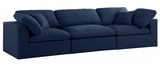 Modern Cloud Modular Linen Sofa 3pcs Grey