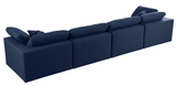 Modern Cloud Modular Linen Sofa 4pcs Blue