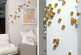Gold Cup organic  Wall Art, Set of 20 Gold