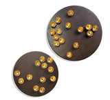 Gold Cup organic  Wall Art, Set of 20 Gold