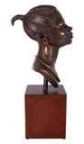Bust of African Woman on Wood Finish Stand