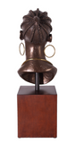 Bust of African Woman on Wood Finish Stand