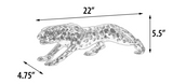 Creeping Leopard Animal Sculpture Silver