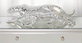 Creeping Leopard Animal Sculpture Gold