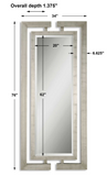 Julia Geometric Silver Leaf Wall Mirror