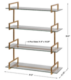 Desoto Iron Gold Wall Hanging Shelf
