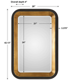 Diana Black and Gold Wall Mirror