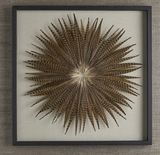 Pleasant Pheasant Feathers Shadow Box Wall Art