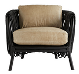 The Straps Modern Accent Chair Black/Beige