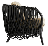 The Straps Modern Accent Chair Black/Beige