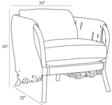 The Straps Modern Accent Chair Black/Beige