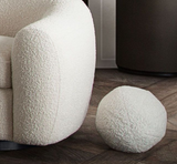 The Evoke Modern Cream Rounded Sofa