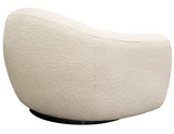 The Evoke Modern Cream Rounded Swivel Chair