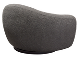 The Evoke Modern Grey Rounded Swivel Chair