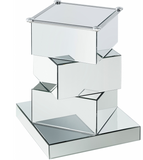 Cube Modern Mirrored Round Dining Table