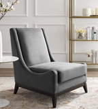 Darby Velvet Accent Chair Grey