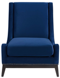 Darby Velvet Accent Chair Blue