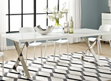 Franklin Dining Table White Chrome