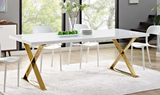 Franklin Dining Table White Gold