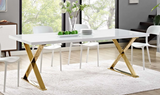 Franklin Dining Table White Chrome