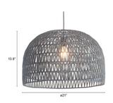 Woven Dome Large Pendant Light