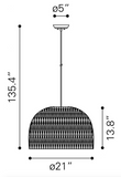 Woven Dome Large Pendant Light