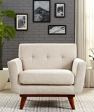 Ronald Mid Century Modern Accent Chair Beige
