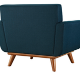 Ronald Mid Century Modern Accent Chair Blue