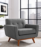 Ronald Mid Century Modern Accent Chair Dark Grey