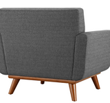Ronald Mid Century Modern Accent Chair Dark Grey