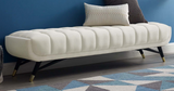 Tipper Modern Bench Ivory