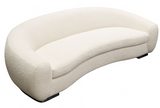 The Evoke Modern Cream Rounded Sofa
