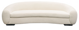 The Evoke Modern Cream Rounded Sofa