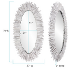 Rango Wood Wall Mirror Oval White XL