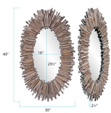 Rango Wood Wall Mirror Oval
