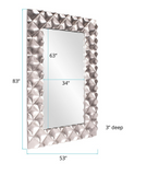 Sculpted Oversized Silver Modern Leaner Mirror