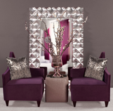 Sculpted Oversized Silver Modern Leaner Mirror